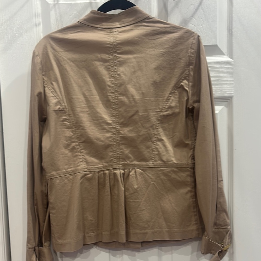 Michael Kors Tan Blazer with Stand-Up Collar. - Picture 3 of 7